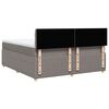 vidaXL Sommier &agrave; lattes de lit avec matelas Taupe 180x200 cm Tissu