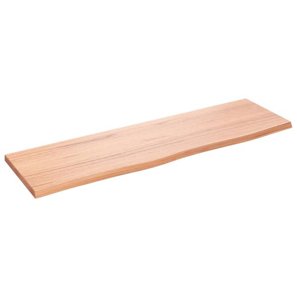 vidaXL Comptoir de salle de bain marron clair 100x30x2 cm bois trait&eacute;
