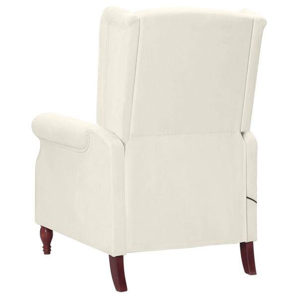 vidaXL Fauteuil de massage inclinable beige microfibre