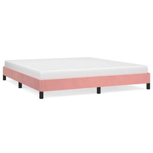 vidaXL Cadre de lit sans matelas rose 180x200 cm velours