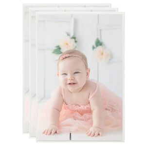 vidaXL Collage de cadres photo 3 pcs de table Argent&eacute; 21x29,7 cm MDF