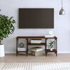 vidaXL Meuble TV ch&ecirc;ne marron 102x35x45,5 cm bois d'ing&eacute;nierie