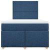 vidaXL Sommier &agrave; lattes de lit avec matelas Bleu 120x200 cm Tissu