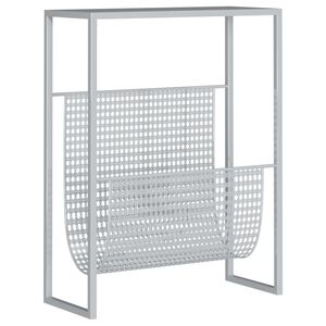 vidaXL Porte-revue Argent&eacute; 35x15x45 cm Acier