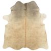 vidaXL Tapis en peau de vache v&eacute;ritable beige 180x220 cm