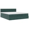 VidaXL Cadre de lit ottoman avec matelas vert foncé 180x200 cm velours