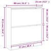 vidaXL Armoire &agrave; chaussures blanc 80x21x87,5 cm bois d'ing&eacute;nierie