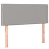vidaXL T&ecirc;te de lit &agrave; LED Gris clair 90x5x78/88 cm Tissu