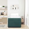 vidaXL Cadre de lit avec matelas Vert fonc&eacute; 80 x 200 cm tissu