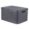 Curver Bo&icirc;te de rangement avec couvercle Style L 30 L Argent m&eacute;tallis&eacute;