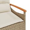 vidaXL Salon de jardin avec coussins 3 pcs beige r&eacute;sine tress&eacute;e