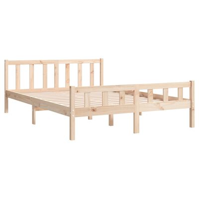 vidaXL Cadre de lit sans matelas bois massif 140x200 cm