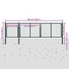vidaXL Portail de jardin en acier vert 400 x 75 cm