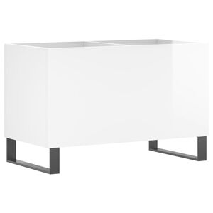 vidaXL Armoire &agrave; disques blanc brillant 74,5x38x48cm bois d'ing&eacute;nierie