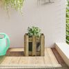vidaXL Jardini&egrave;re avec design de cl&ocirc;ture 30x30x30 cm pin impr&eacute;gn&eacute;