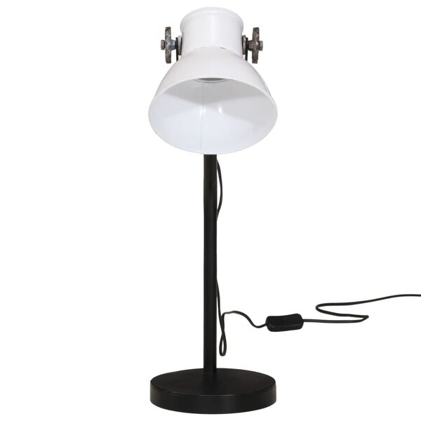 vidaXL Lampe de bureau 25 W blanc 17x17x60 cm E27