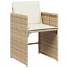 vidaXL Ensemble &agrave; manger de jardin et coussins 13 pcs beige