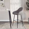 vidaXL Tabouret de bar Gris clair Velours