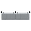 vidaXL T&ecirc;te de lit suspendue Ray&eacute; Gris clair 170 x 55 x 5 cm tissu