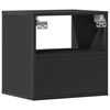 vidaXL Table de chevet murale noir 40x31x39,5 cm