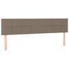 vidaXL Sommier &agrave; lattes de lit avec matelas Taupe 200x200 cm Tissu