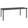 vidaXL Ensemble &agrave; manger de jardin 9 pcs noir textil&egrave;ne et acier