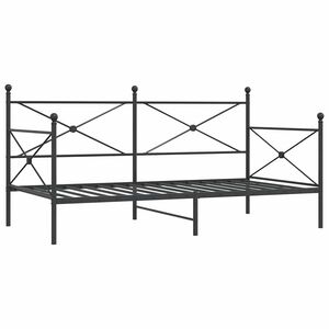 vidaXL Lit de repos sans matelas noir 107x203 cm acier
