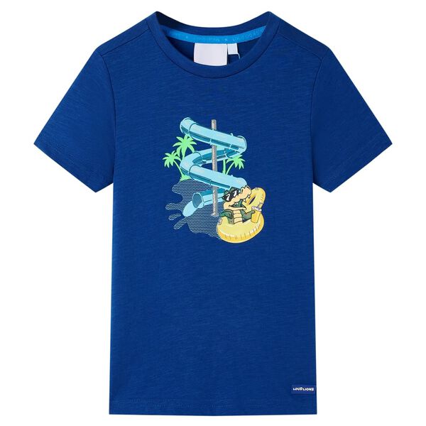 T-shirt pour enfants bleu fonc&eacute; 116