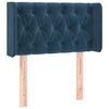 vidaXL T&ecirc;te de lit &agrave; LED Bleu fonc&eacute; 83x16x78/88 cm Velours