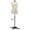vidaXL Mannequin de robe ajustable pour femme Cr&egrave;me M Taille 40-46