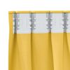 vidaXL Rideaux occultants avec anneaux 2 pcs Jaune moutarde