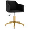 vidaXL Chaises pivotantes &agrave; manger lot de 2 Noir Velours