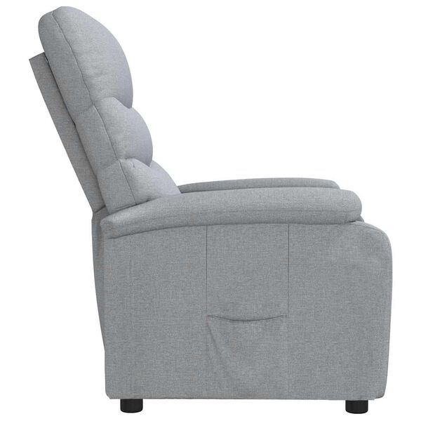 vidaXL Fauteuil inclinable Gris clair Tissu