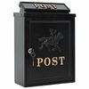 vidaXL Bo&icirc;te aux lettres murale Noir 29 x 13 x 41 cm Aluminium coul&eacute;