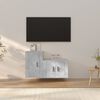 vidaXL Ensemble de meubles TV 2 pcs gris b&eacute;ton bois d'ing&eacute;nierie