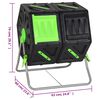 vidaXL Composteur &agrave; tambour &agrave; double chambre 63x60x74 cm 140 L PP