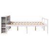 vidaXL Lit biblioth&egrave;que sans matelas blanc 200x200 cm bois pin massif