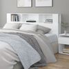 vidaXL Armoire de t&ecirc;te de lit Blanc brillant 200x18,5x104,5 cm