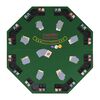 vidaXL Dessus de table de poker pour 8 joueurs 2 plis Octogonal Vert