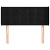 vidaXL T&ecirc;te de lit avec oreilles Noir 103x16x78/88 cm Velours