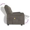 vidaXL Fauteuil de massage inclinable à 4 places gris foncé