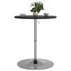 vidaXL Table de bar noir 60x60x90 cm bois d'ing&eacute;nierie et acier chrom&eacute;