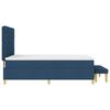 vidaXL Lit &agrave; ressorts avec matelas Bleu 160 x 200 cm tissu