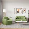 vidaXL Canap&eacute; 2 pcs Vert clair 138 x 78 x 80 cm Velours