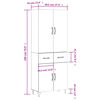 vidaXL Buffet haut Ch&ecirc;ne sonoma 69,5x34x180 cm Bois d'ing&eacute;nierie