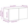 vidaXL Ensemble meuble TV 3 pcs Ch&ecirc;ne noir Bois d'ing&eacute;nierie