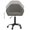 vidaXL Chaises pivotantes &agrave; manger lot de 4 gris fonc&eacute; velours