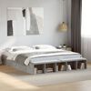 vidaXL Cadre de lit sans matelas gris b&eacute;ton 200x200 cm