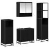 vidaXL Ensemble de mobilier de salle de bain 4 pc Ch&ecirc;ne noir