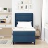 vidaXL Lit &agrave; ressorts avec matelas Bleu 90 x 200 cm tissu